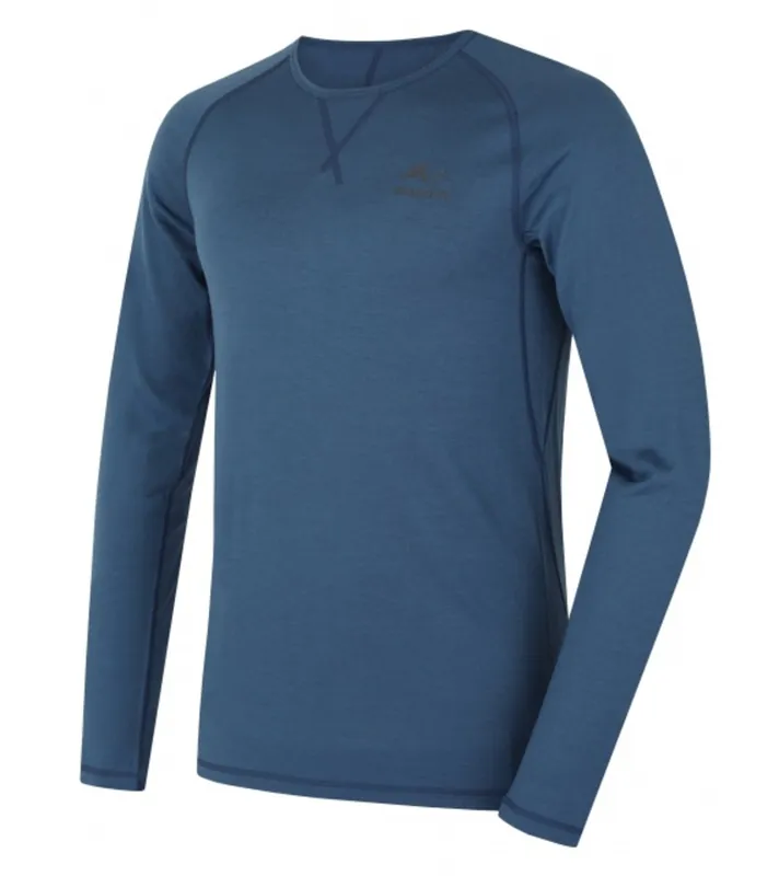 Heren merino T-shirt Husky MEROW M blue, maat S Lage Kosten