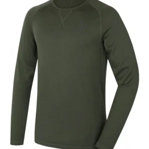 Fabrieksprijs Heren merino T-shirt Husky MEROW M green, maat S
