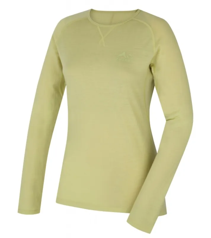 Aanbieding Dames merino T-shirt Husky MEROW L light green, maat S