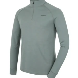 Heren fleece trui Husky Aron Zip M faded green S Seizoensaanbieding