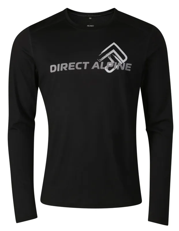 Voordeelprijs Heren merino shirt Direct Alpine FURRY LONG black (DA large sign) S