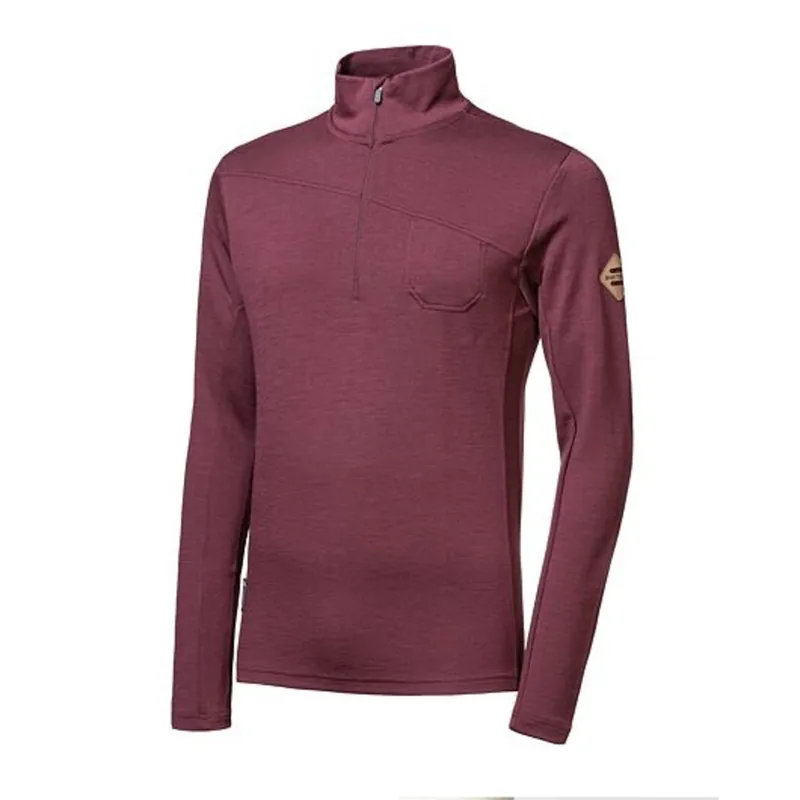 Must-Have Heren sweatshirt lange mouw rits Sensor MERINO EXTREME UP port red M
