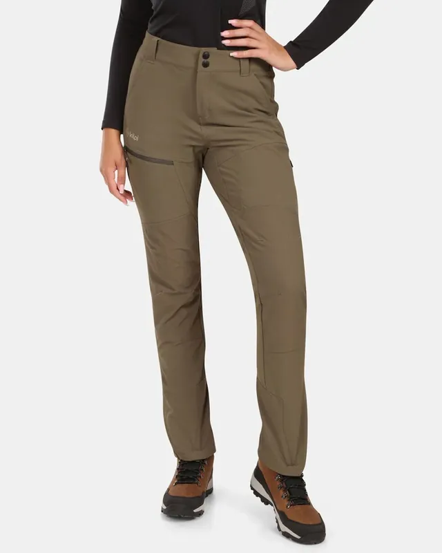Actieprijs Dames softshell broek Kilpi VILLAIN-W groen 38 Kort