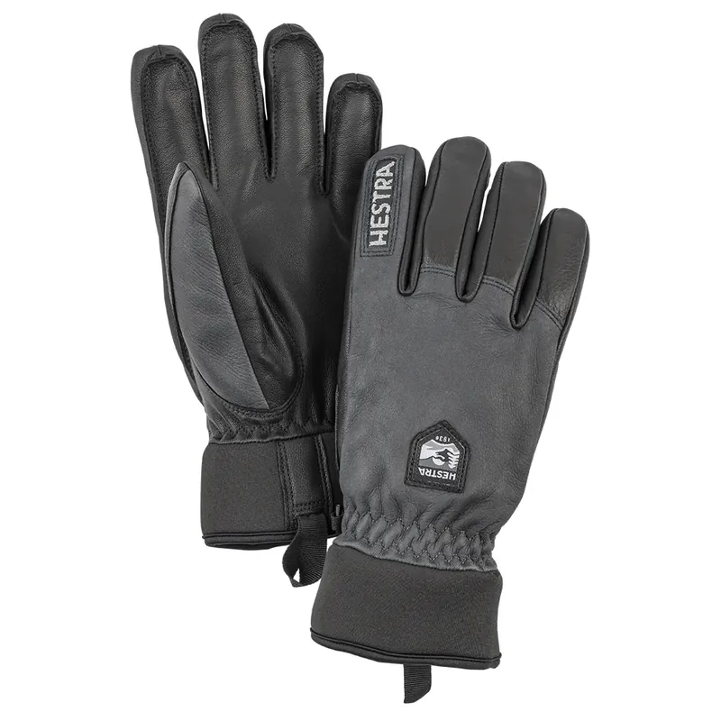 Hestra Army Leather Wool Terry Grijs/Zwart 10 Shop Nu
