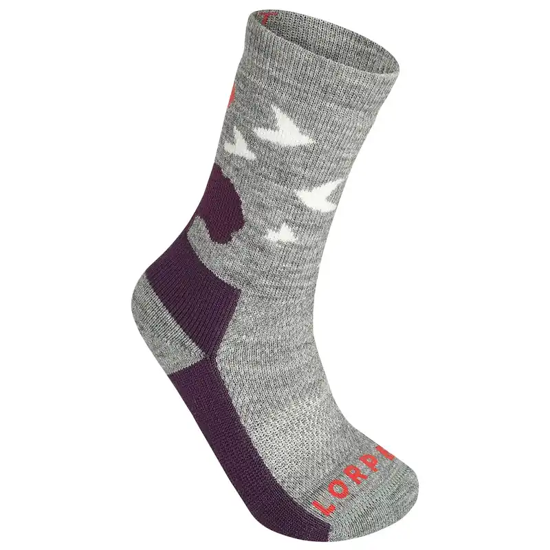 Kinder sokken Lorpen Midweight Hiker Eco Kids GREY 31-34 EU Must-Have