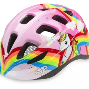 Fietshelm R2 BUNNY roze, wit, mix XS 48-52cm Tijdelijk Beschikbaar