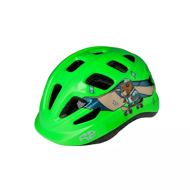 Betaalbaar Fietshelm R2 BUNNY neon groen, blauw, mix XS 48-52cm