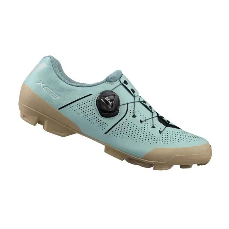 Direct Beschikbaar MTB schoenen SHIMANO SH-XC302 lichtblauw 36