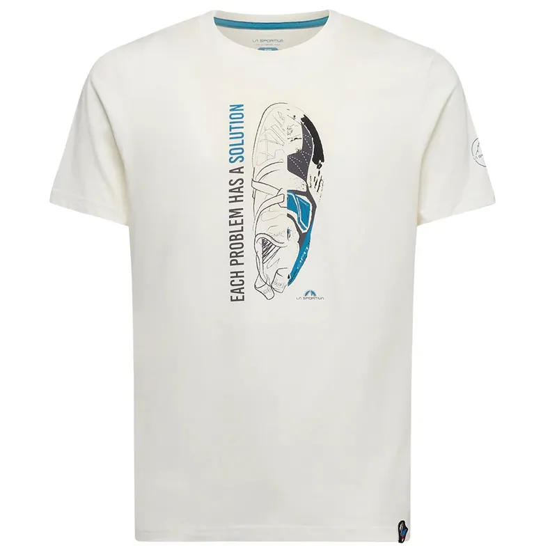 Heren T-shirt La Sportiva Solution T-Shirt chalk/lake M Actieprijs