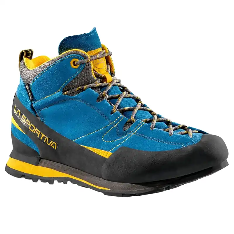 Seizoensaanbieding Heren enkelhoge schoen La Sportiva Boulder X Mid GTX blue/yellow 41.5
