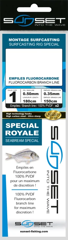 Lage Prijs Sunset BDL Surfcasting RS Competition Special Royal Seabream Fluorocarbon Rig