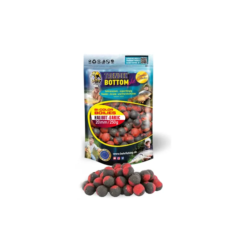Behr Trendex Bi-Color Boilies Halibut-Garlic (250g) 10mm Op = Op