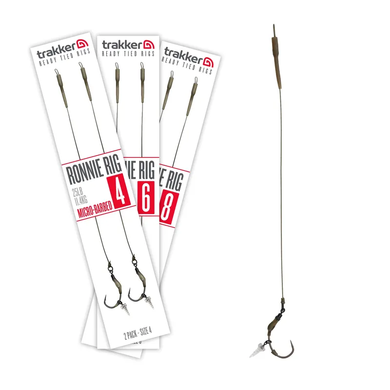 Trakker Ronnie Rig Micro Barbed 25lb/11.4kg (2 Stuks) 4 Direct Verzonden