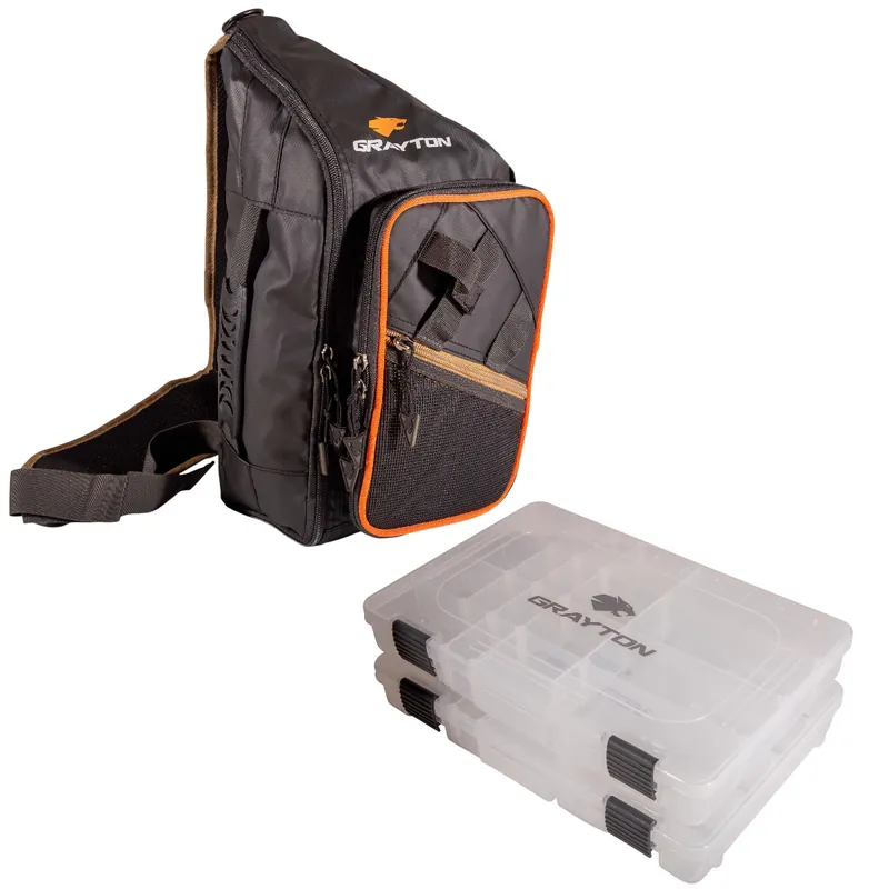 Grayton Tough Gear Single Strap Backpack (Incl. 2 Tackleboxen) Betaalbaar
