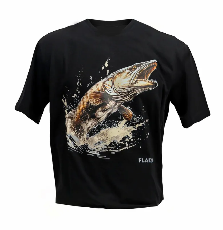 Koop Vandaag Fladen T-Shirt Pike Hunter L