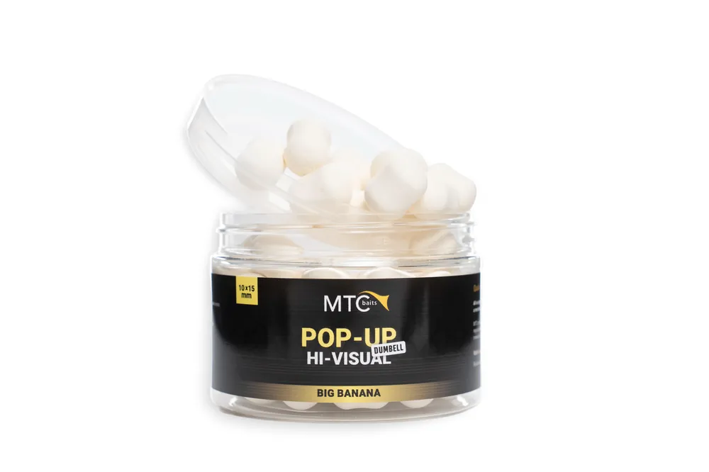 Hete Deal MTC Baits Pop-Up Hi-Visual Dumbell Big Banana (10x15mm)