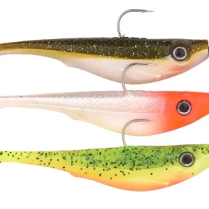 Weekendaanbieding Spro Iris Shad To Go UV Set 8cm (5g) (3 Stuks) Salt & Pepper/UV Perch/Olive