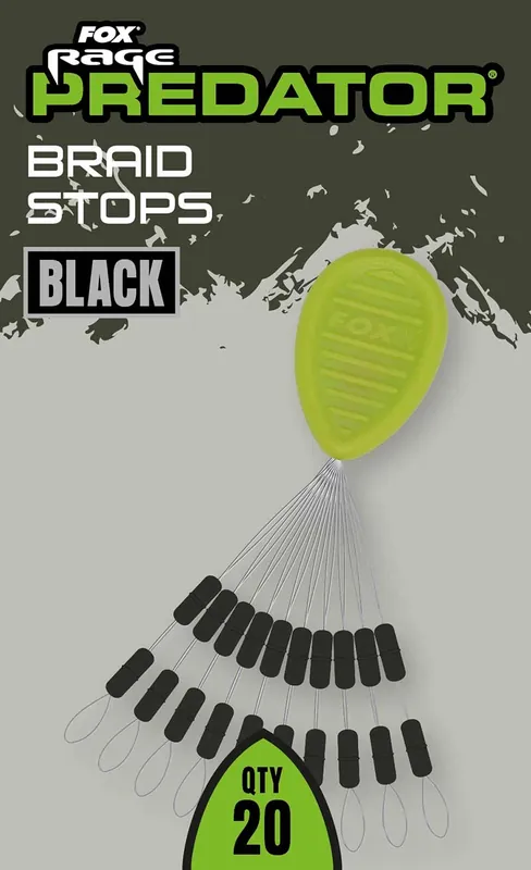 Fox Rage Predator Braid Stops Black (20 Stuks) Must-Have
