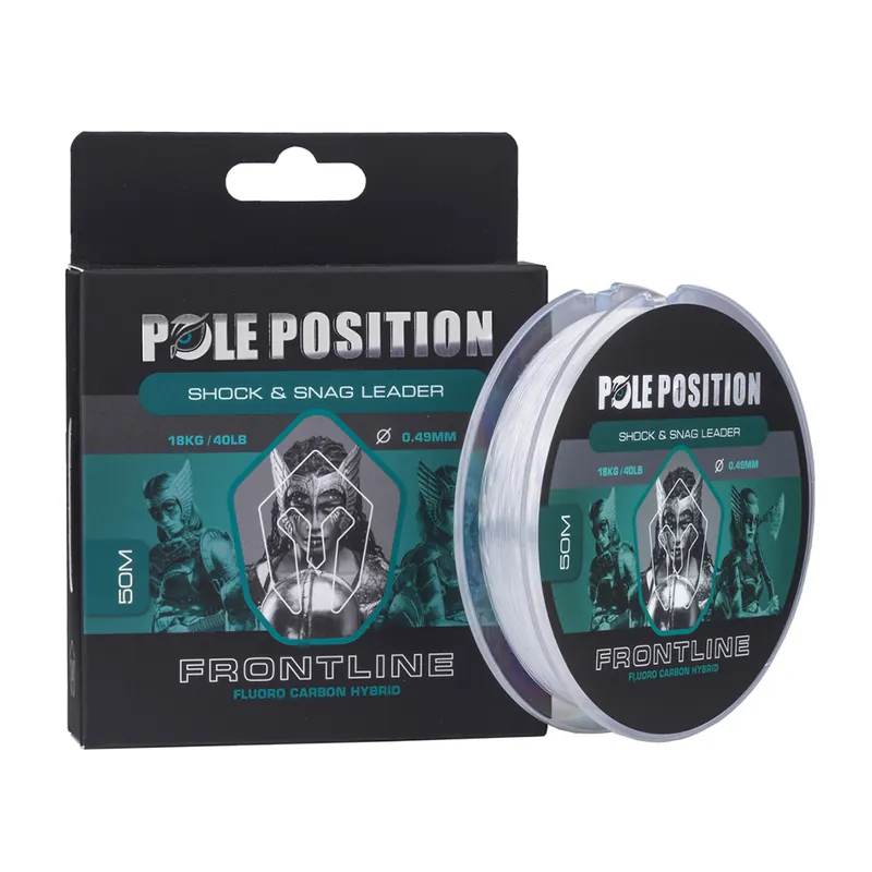 Beperkt Aanbod Pole Position Frontline Hybrid Fluorocarbon Karper Leader 50m 0.49mm/40lb