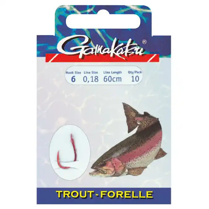 Dagaanbieding Gamakatsu Trout LS-5330 60cm Forel Onderlijn 6 (0.18mm)