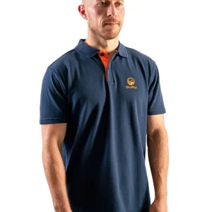 Guru Polo Navy/Orange Shirt L Speciale Aanbieding