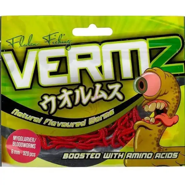 Aanbieding Fladen Vermz Bloodworm Natural Red 0,9cm (320 stuks)