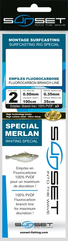 Sunset BDL Surfcasting RS Competition Special Whiting Fluorocarbon Rig Shop Nu