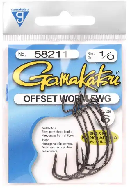 Speciale Aanbieding Gamakatsu Worm Offset Nano Alpha Haak 2/0