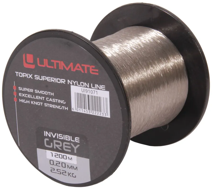 Ultimate Topix Nylon Invisible Grey (1200m) 0.33 mm Snelle Levering