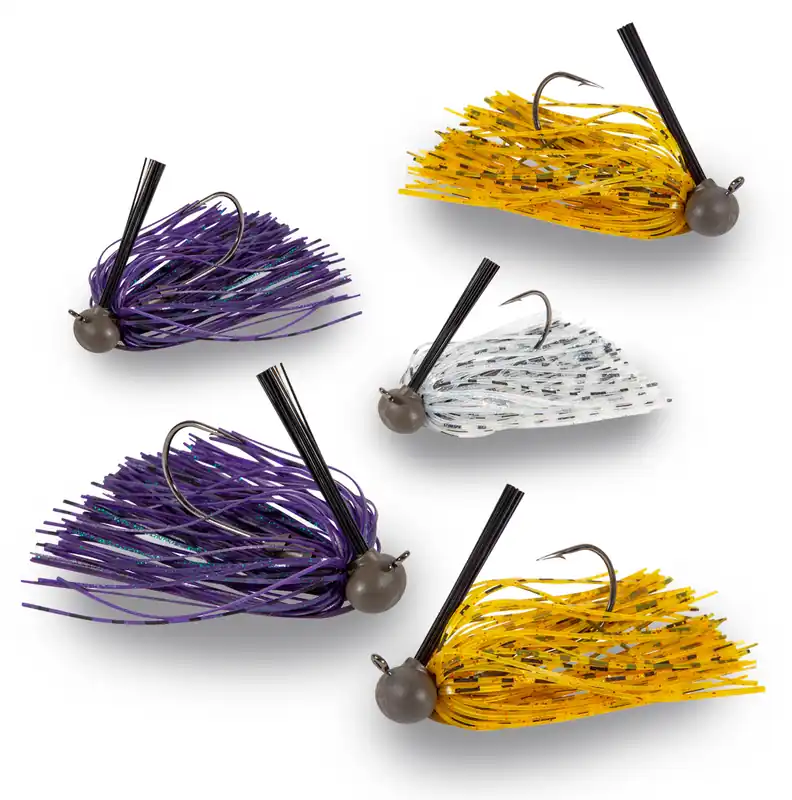 Hoge Kwaliteit Ultimate Skirted Tungsten Football Jig Selection (5pcs)