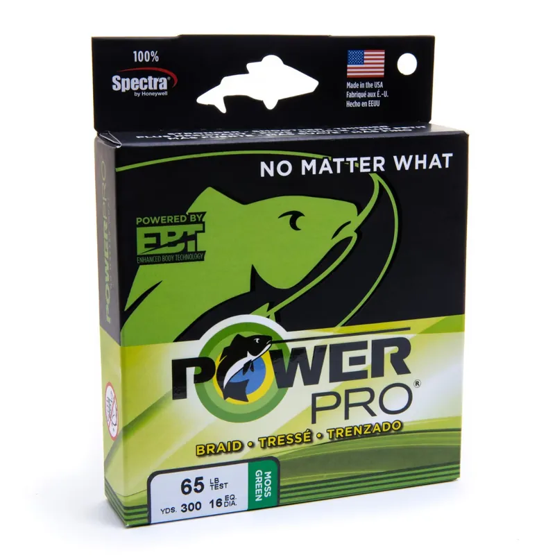 Snelle Levering Shimano PowerPro Moss Green Gevlochten Lijn (1370m) 0.32mm (24kg)