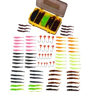 Seizoensaanbieding Fish4All Softbait Box Pin & V-Tail (100 Stuks)