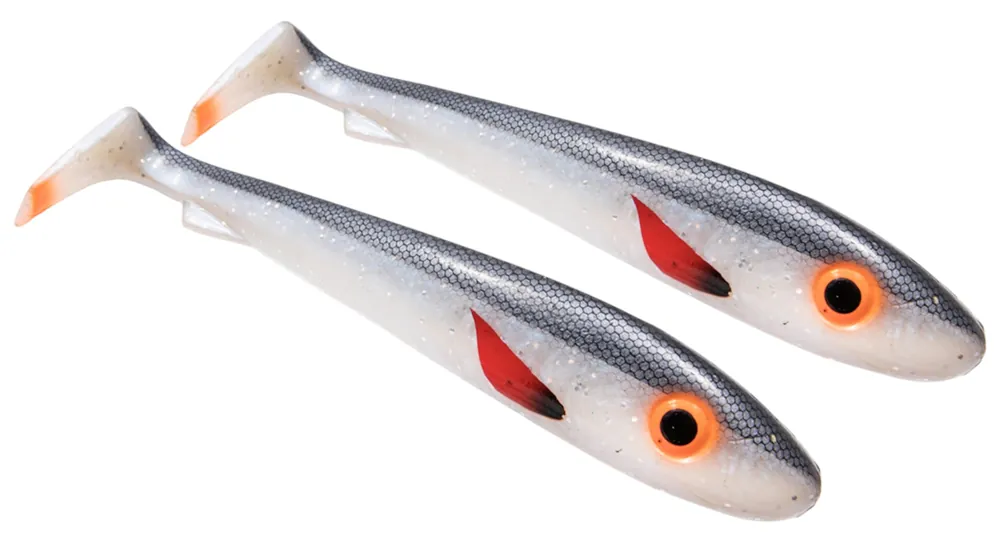 Betrouwbaar Svartzonker McRubber UV Series 2-Pack Shad (21cm) Steel Blue Flash