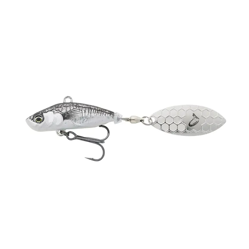 Savage Gear 3D Sticklebait Tailspin 7,3cm 13gr Sinking Spinner Green Ayu Silver Goedkoop
