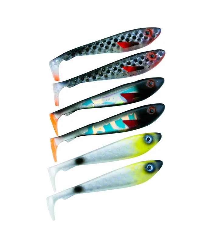Beperkte Voorraad Svartzonker McRubber Shad 9cm Mix - Overcast (6 stuks)