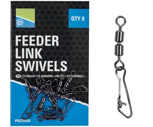Preston Double Feeder Link Swivels, 8 stuks! Koop Online
