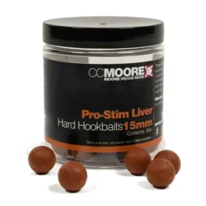 Populair CC Moore Pro-Stim Liver Hard Hookbaits Boilies 15mm (50 stuks)