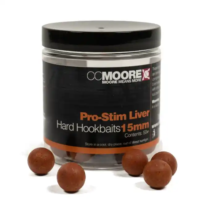 Populair CC Moore Pro-Stim Liver Hard Hookbaits Boilies 15mm (50 stuks)