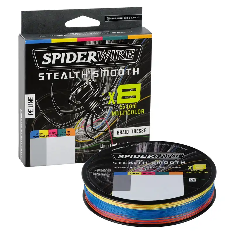 Gratis Retour Spiderwire Stealth Smooth 8 Braid Multicolor Gevlochten Lijn (300m) 0.33mm (38.1kg)