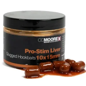 Gecertificeerd CC Moore Pro-Stim Liver Glugged Hookbaits 10x15mm (50 stuks)
