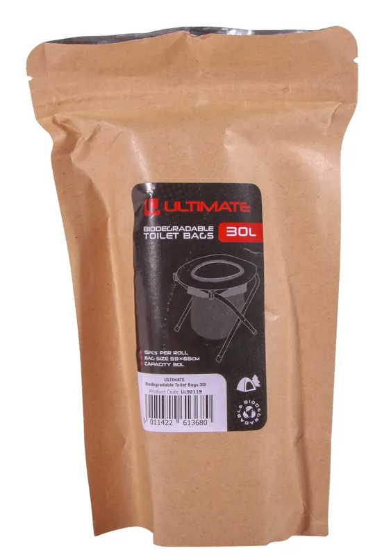 Ultimate Biodegradable Toilet Bags 30L (15pcs) Hoge Kwaliteit