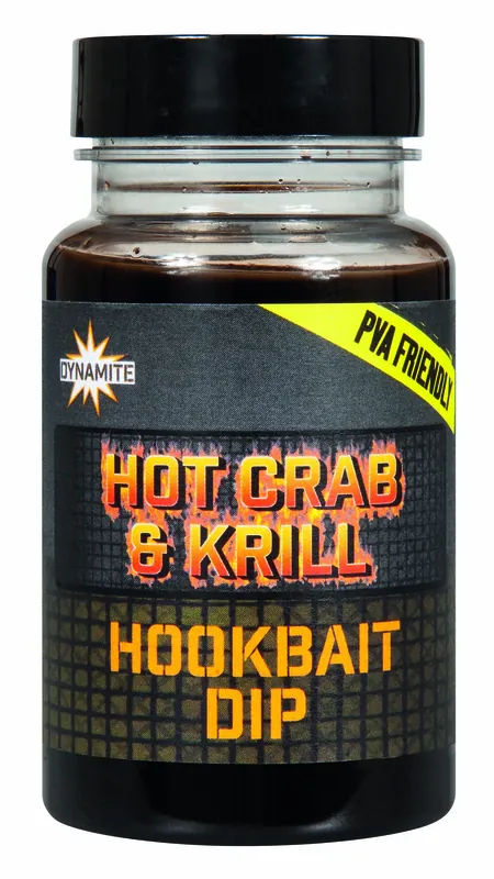 Dynamite Baits Hot Crab & Krill Dip Liquid (100ml) Beperkt Aanbod