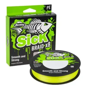 Aanbieding Berkley Sick Braid Flame Green 300m 0.33mm (38.1kg/83lb)