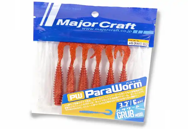 Major Craft ParaWorm Grub 2.3" / 5.8cm (7pcs) Uitverkoop