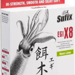 Sufix Egi X8 Braid Gevlochten Lijn (150m) 0.104mm Fabrieksprijs