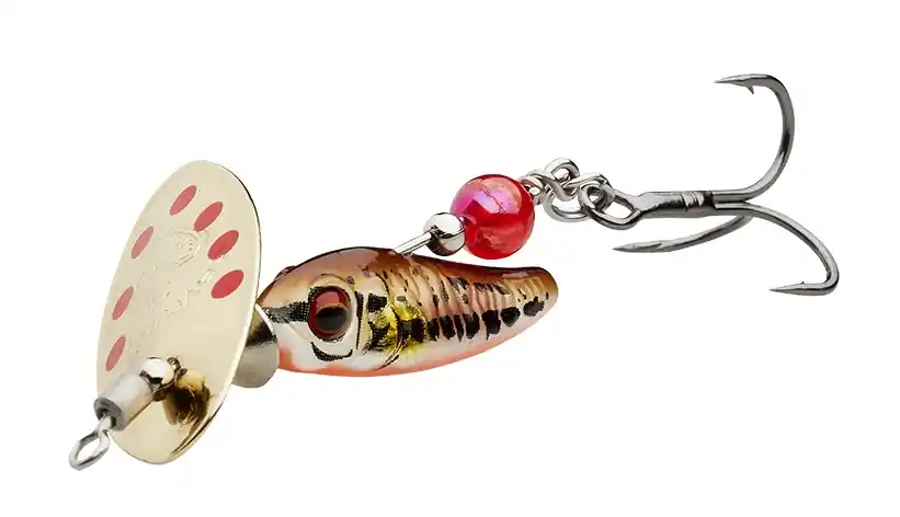 Savage Gear Sticklebait Spinner #3 (9.1g) Minnow Gold Red Finale Uitverkoop