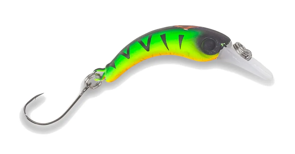 Iron Trout Bent Bean Crank Forel Plug 3cm (1.2g) Firetiger Hoge Kwaliteit