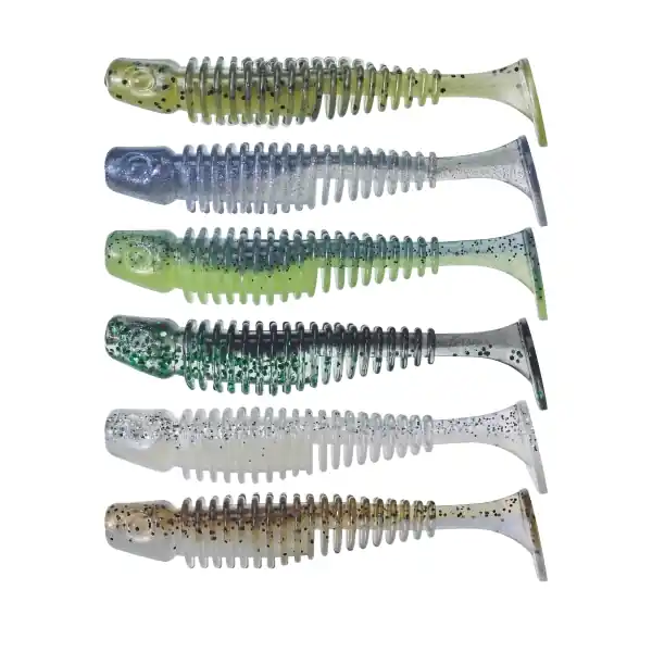 Gunki Tipsy SXL Clear Water Box Shads 7.6cm (4.10g) (120 Stuks) Betrouwbaar