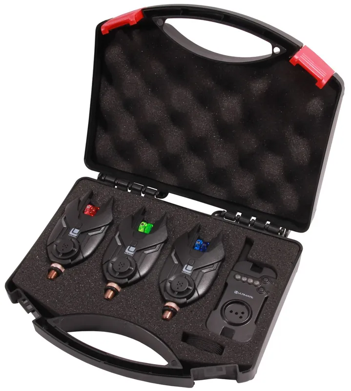 Ultimate E-tension Bite Alarm Beetmelder Set 3+1 Nieuw