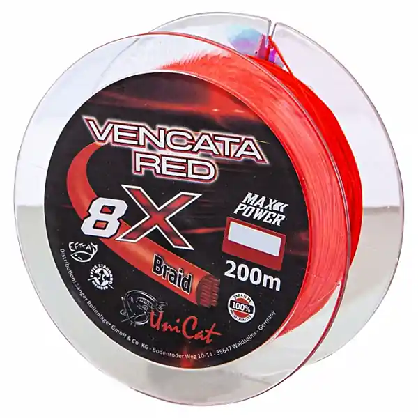 Unicat Vencata Red 8x Braid 0.60mm (200m) Favoriet